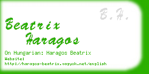 beatrix haragos business card